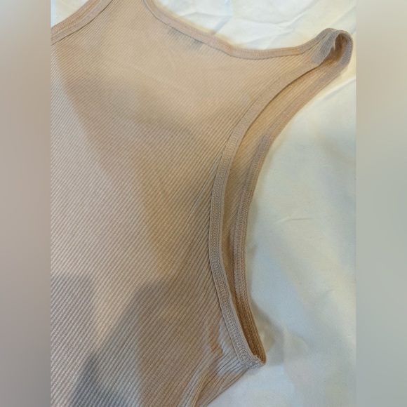 Agolde soft pink NWT ribbed tank top M - Picture 3 of 14